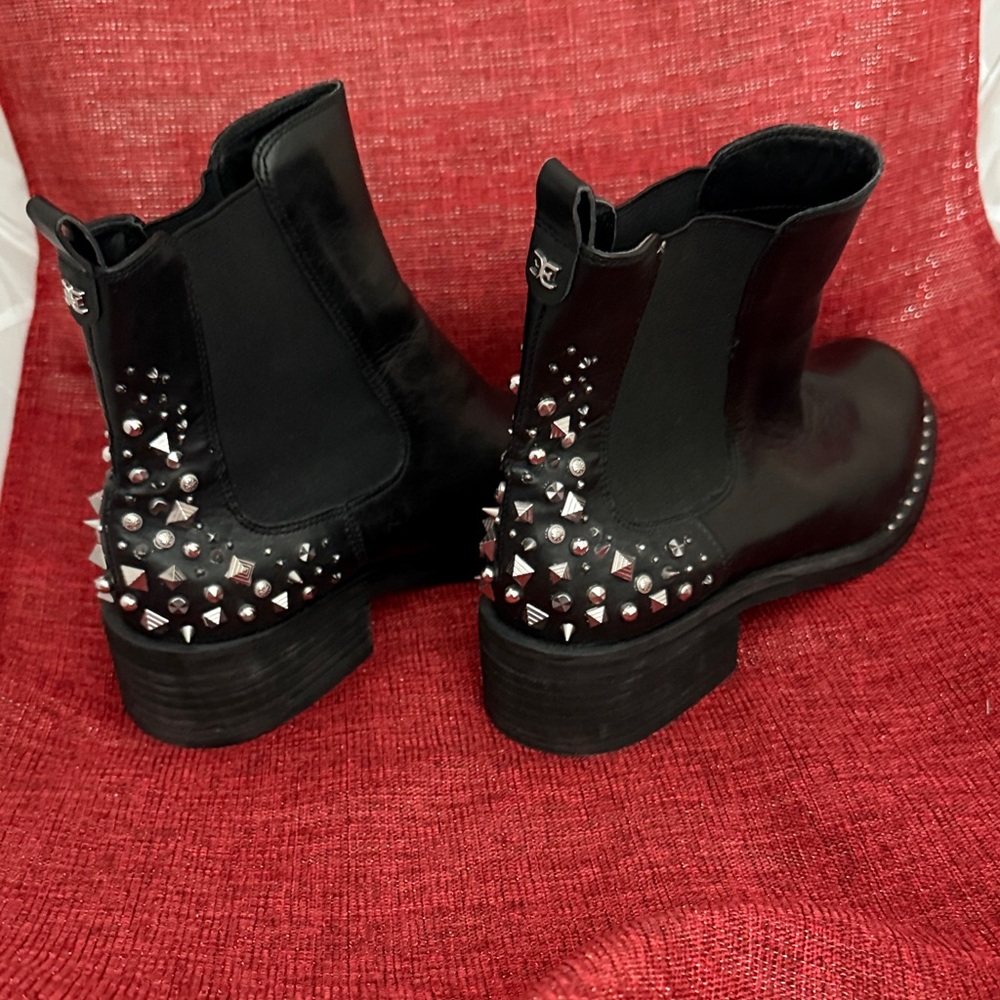 Sam Edelman Black Studded Ankle Booties